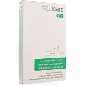 Febelcare Med6 Zelfkl.steriele Verband.15x9cm 10st