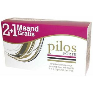 Pilos Forte Voedingssupplement Haar en Nagels 2+1 Maand Gratis 180 Tabletten