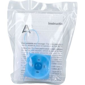 Pessarium Blokje Geperf.met Knoopje 3/37mm Silicon