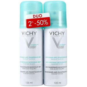 Vichy Intense Anti-Transpiratie Deodorant Spray 48u Hevige Transpiratie | Duo 2 X 125ml
