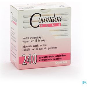 Cotondou Plus Wattestaafje Hout 120