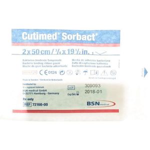 Cutimed Sorbact Gaasstrook 2x50cm 1 7216600