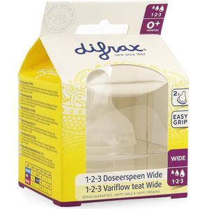 Difrax Flessenspeen Natural Wide 1-2-3 677
