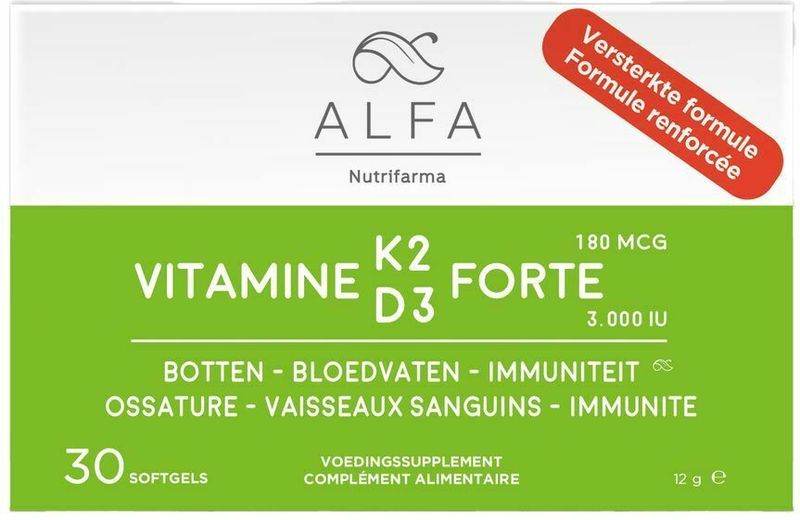 Alfa - Vitamine K2 D3 Forte - Softcaps 30