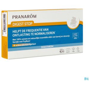 Pranarom - Digestarom Digest Stop Caps 20 - Laxeermiddel - Geactiveerde Houtskool - Psyllium