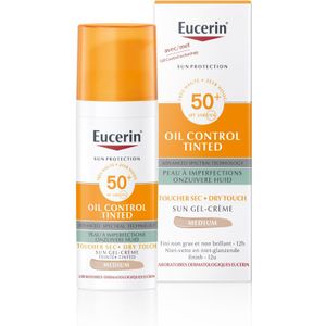 Eucerin - Zonbescherming Olie Controle Getinte Gel-Crème SPF50+ - 50 ml - Voor Vette Huid