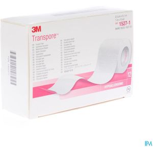 Transpore 3m Hechtpleister El.tr 25mmx9m 12 1527/1