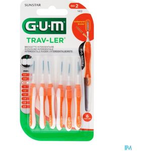Gum Trav-Ler Interdentaal Borsteltje 0,9mm 6 Stuks