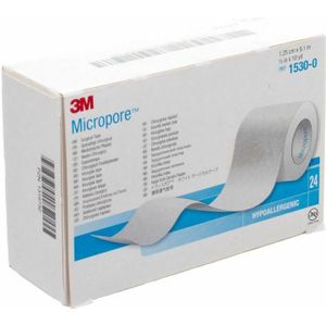 Micropore 3m Hechtpleister 12mmx9,14m Rol 24 1530