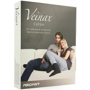 Veinax Kous Katoen Man 2 Lang Zwart Maat 4