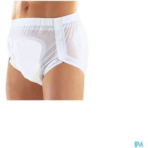 Suprima - PVC-incontinentieslip - Knoopbaar - Wit - 1 stuk