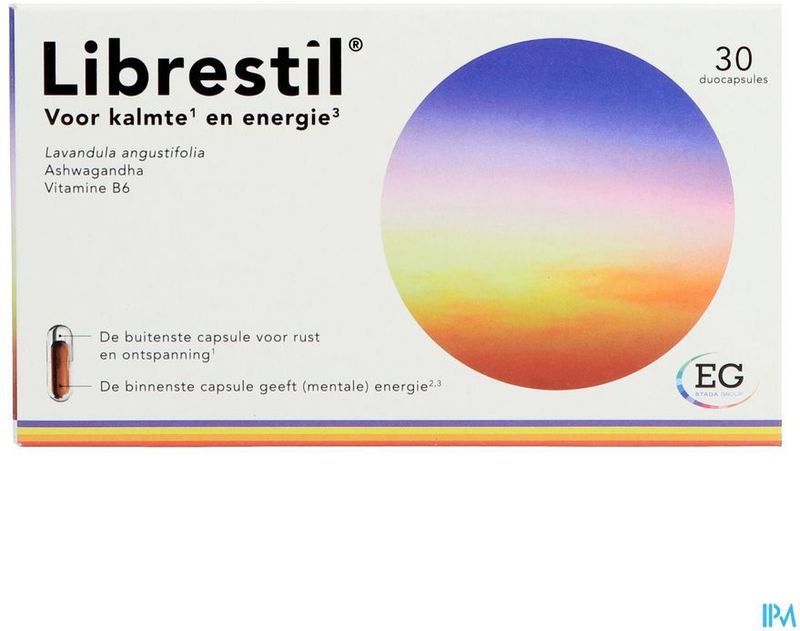 Librestil - Voedingssupplement - Duocapsule - Lavendelolie - Ashwagandha - Vitamine B6