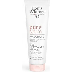 Louis Widmer Purederm Wash Gel Gezicht Zonder Parfum 125ml