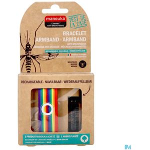Manouka - Anti-Muggen Armband - Regenboog - 1 stuk - Waterdicht