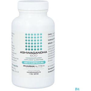 Pharmanutrics Ashwagandha 600 120 Plantaardige Capsules