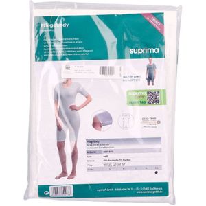 Suprima - Verzorgingsbody - Korte Mouwen - Wit - Met Beenritssluiting