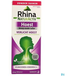 Rhina NaturActiv Zonder Suiker Hoestsiroop 120ml