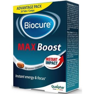 Biocure MAX Boost Instant Energie & Concentratie 30 Tabletten