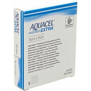 Aquacel Extra Verb Hydrofiber+versterk. 5x 5cm 3