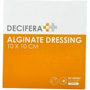 Decifera Alginate Dressing 10x10cm 5