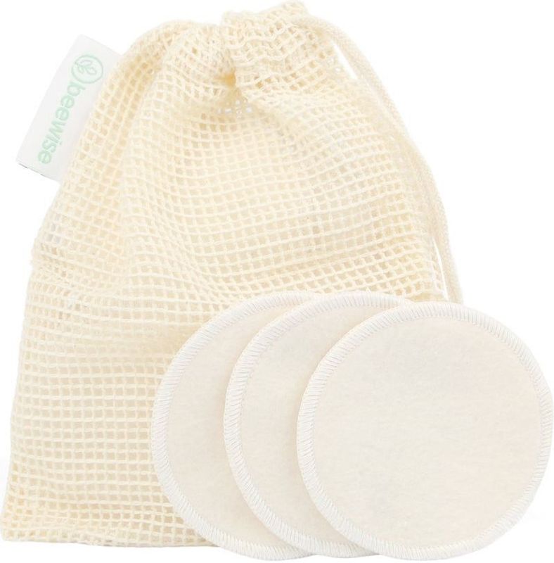 Make-up Remover Pads - Beige - Set van 12 - 8 cm Diameter