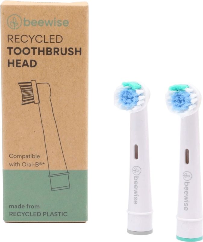 Oral-B - Opzetborstels - 2 Stuks - Gerecycled Plastic - Bio-gebaseerde Haren