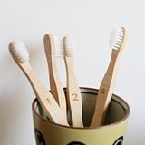 Bamboo Toothbrush Kids - Brown - 4 Units Pack