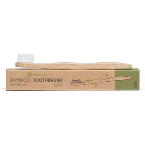 Bamboo Toothbrush Kids - Brown - 4 Units Pack