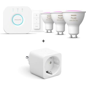 Philips Hue starterkit - wit en gekleurd licht - 3 lampen - 1 dimmer switch - GU10