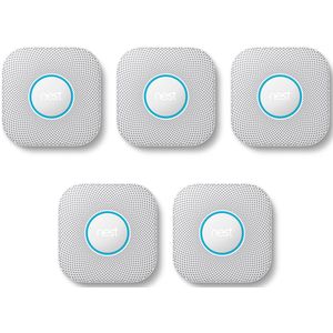 Google Nest Protect Batterij 5-pack - Rook- en Koolmonoxidemelders 2de generatie