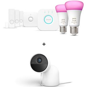 Philips Hue Secure Sensors Startset + Secure Bedrade Camera met Standaard
