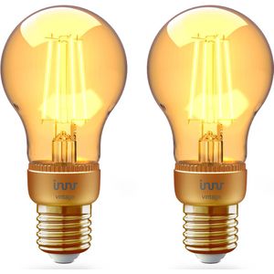 Innr Filament Smart Retro LED Lamp E27 Bulb White 2-pack ZigBee 3.0 - Goud