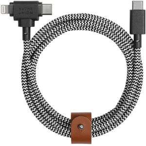Native Union Belt Kabel Duo USB-C To C/Lightning 1.8m - Zebra