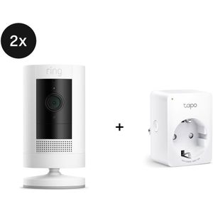 Ring Stick Up Cam Battery 2-Pack Gen. 3 + TP-Link Tapo P110