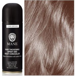 Mane Hair Thickening Spray & Root Concealer - Donkerbruin 200 ml