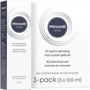 Minoxidil Linn - 2% - Haargroeimiddel - 3-pack - 3x100ml