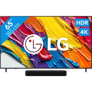 LG 65" QNED82 4K (2025) + Sonos Beam Gen2 Zwart