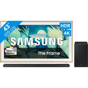 Samsung - The Frame LS03FA - 4K TV - 43 inch - Met HW-S700D - Zwart