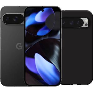 Google Pixel 9 256GB Zwart 5G + Just in Case Soft Design Back Cover Zwart