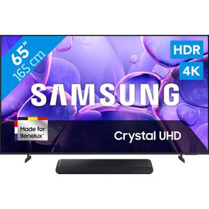 Samsung 65" Crystal UHD U8070F (2025) + Samsung HW-S60D Zwart (2024)