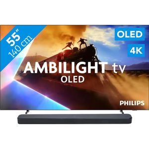 Philips - Ambilight 55'' OLED760 - 4K TV - Zwart + JBL Bar 300 M2 - Soundbar