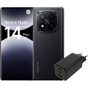 Redmi Note 14 Pro+ 512GB Zwart 5G + BlueBuilt Oplader met 3 Usb Poorten 65W Zwart