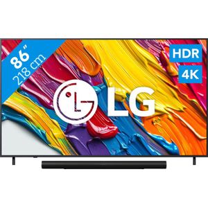 LG 86" QNED82 4K (2025) + Sonos Arc Ultra Zwart