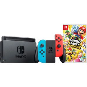 Nintendo Switch Rood/Blauw + Mario Party Jamboree