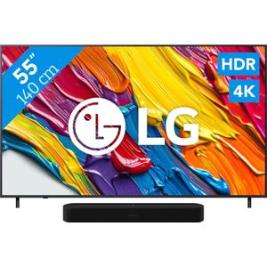 LG 55" QNED82 4K (2025) + Sonos Beam Gen2 Zwart
