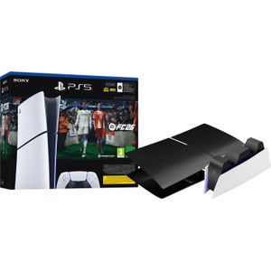 PlayStation 5 Slim Digital Edition + FC 26 + Covers Zwart + Oplaadstation