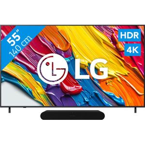 LG 55" QNED82 4K (2025) + Sonos Ray Zwart
