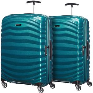 Samsonite Lite-Shock Spinner 69cm Duo Pack Petrol Blue
