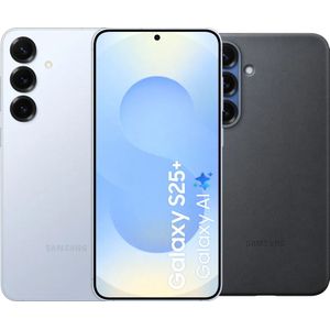 Samsung Galaxy S25 Plus 256GB Lichtblauw 5G + Samsung Kindsuit Back Cover Zwart