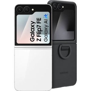 Samsung Galaxy Z Flip 7 FE 256GB Wit 5G + Samsung Siliconen Back Cover Zwart